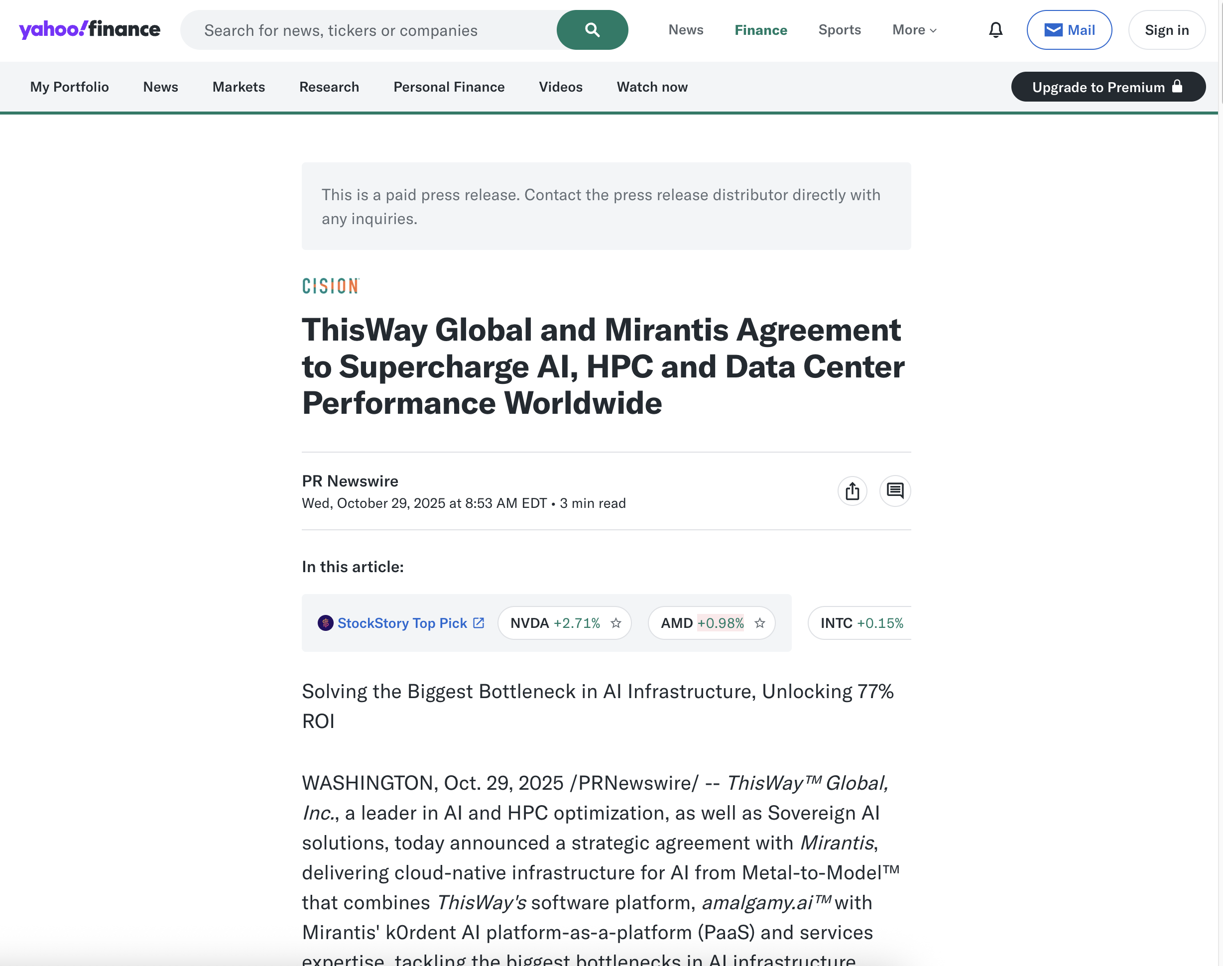 ThisWay Global and Mirantis Agreement to Supercharge AI/HPC and Data Center Performance Worldwide